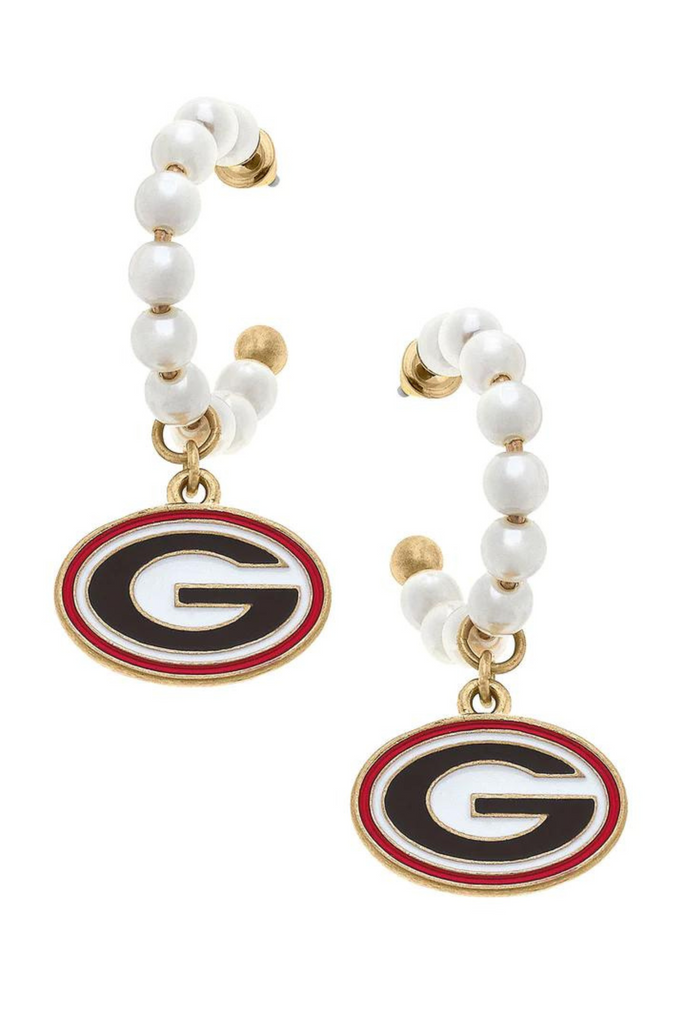 Women's Georgia Bulldogs Enamel Disc Stud Earrings