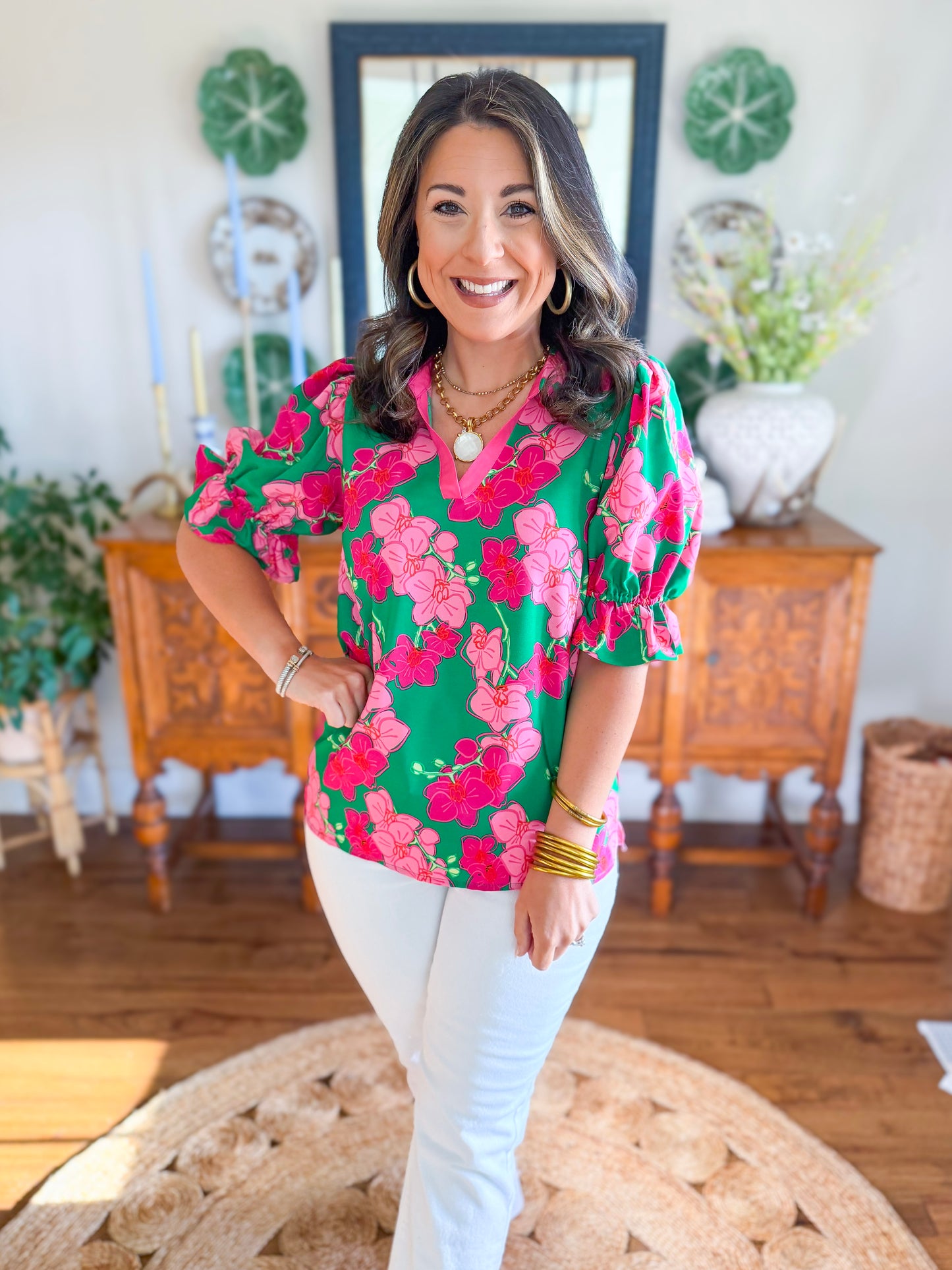 Mary Square | Jessica Top in Orchid Reverie Pink