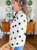 The Penelope Poka Dot Top in Cream