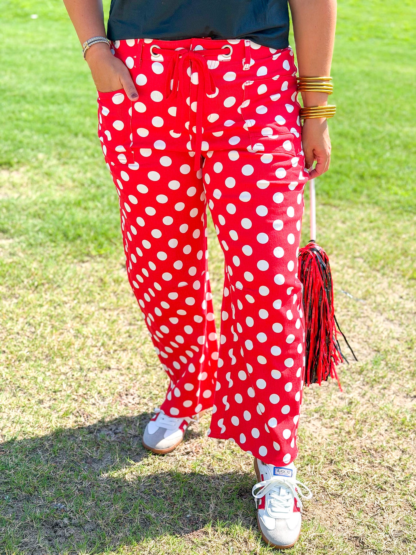 Prep Rally Dot Pants in Red