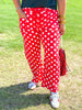Prep Rally Dot Pants in Red