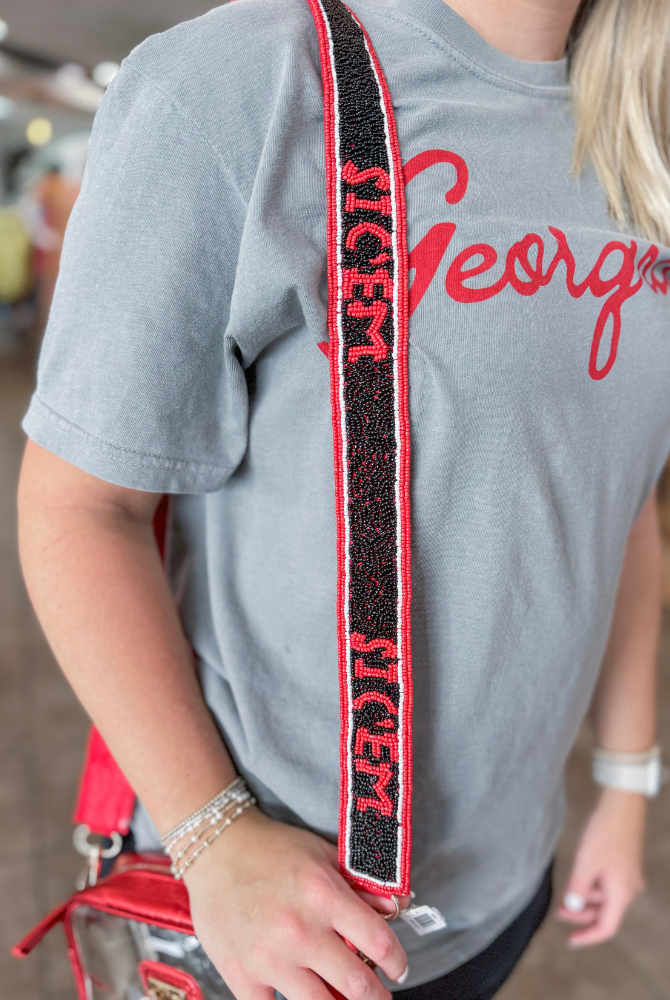 Sic Em' Beaded Bag Strap