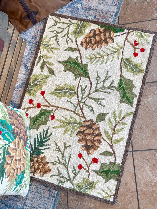 Holiday Foliage Hook Rug