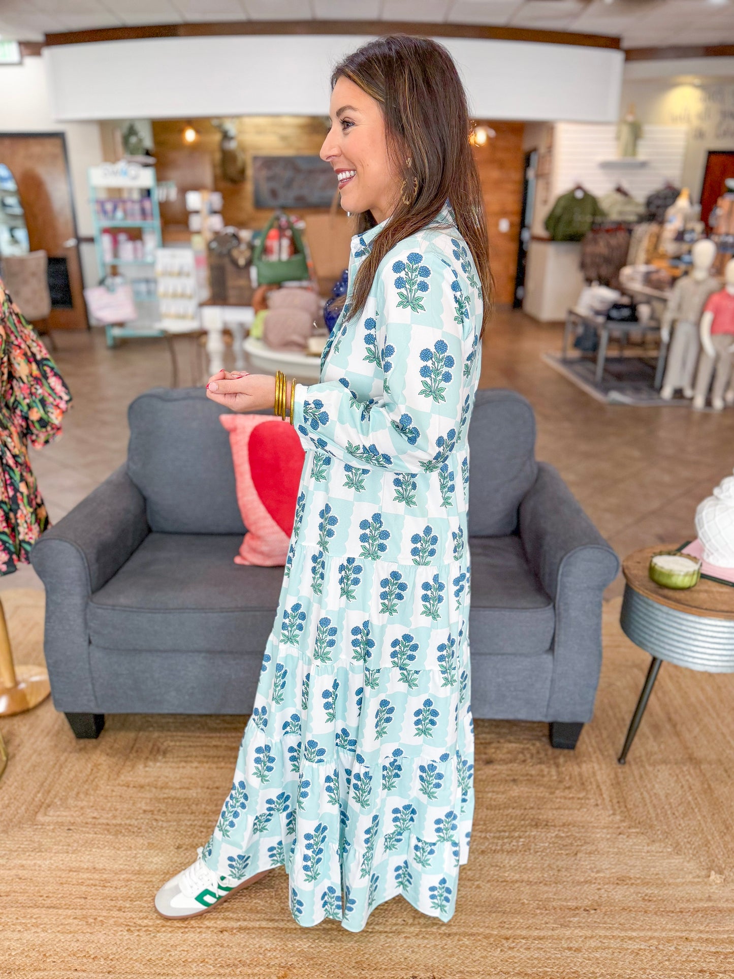 Garden Party Maxi Dress in Blue