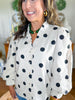 The Penelope Poka Dot Top in Cream