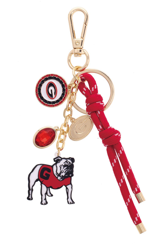 Georgia Bulldogs Cluster Bag Charm