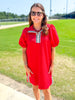 Mary Square | Andie Dress in Red & Black