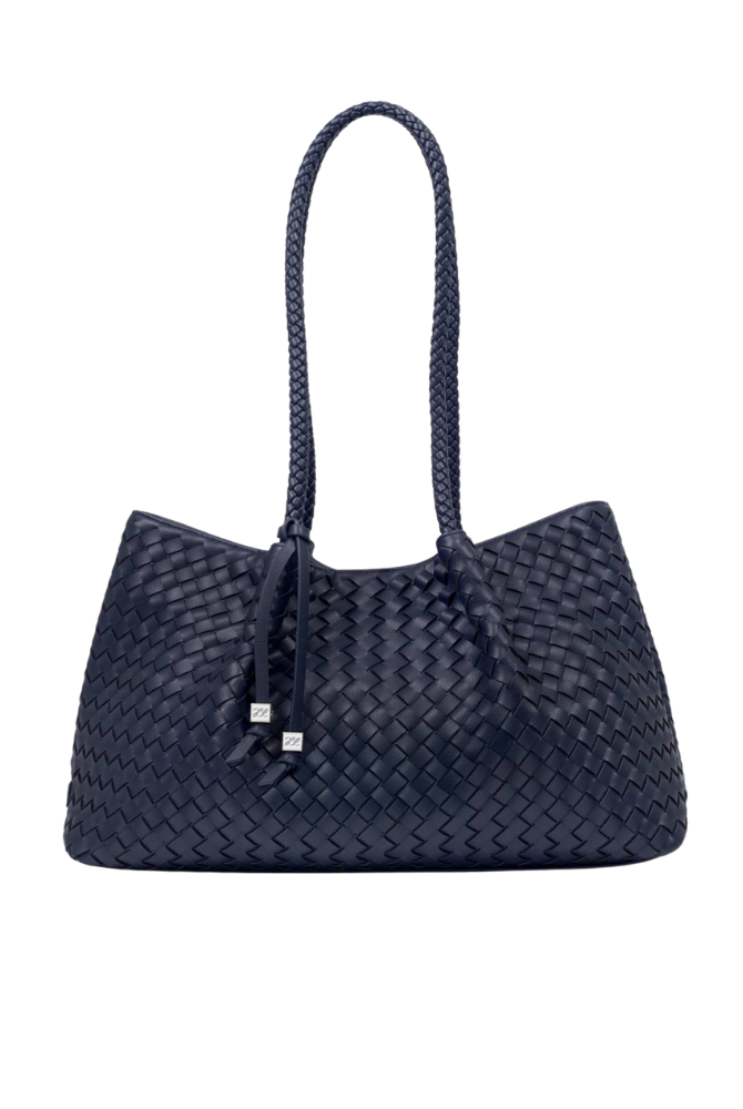 Katie Loxton | Nova Hand Woven Small Shoulder Tote in Navy