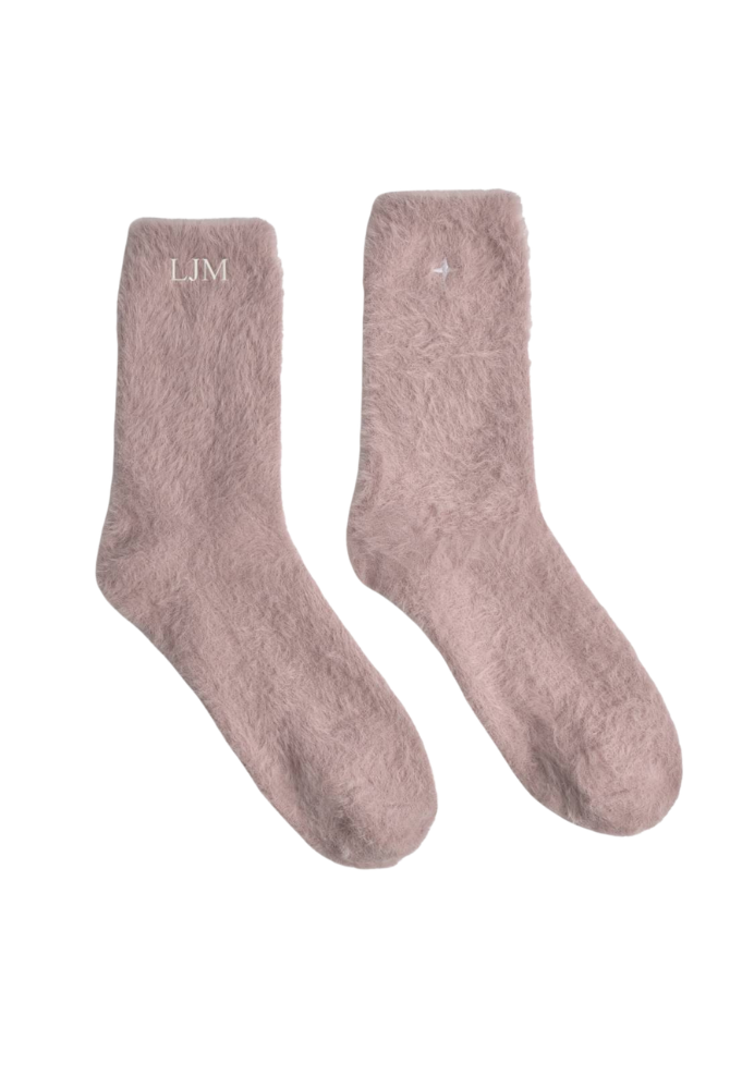 Katie Loxton | Gift Boxed Fluffy Star Socks in Pink