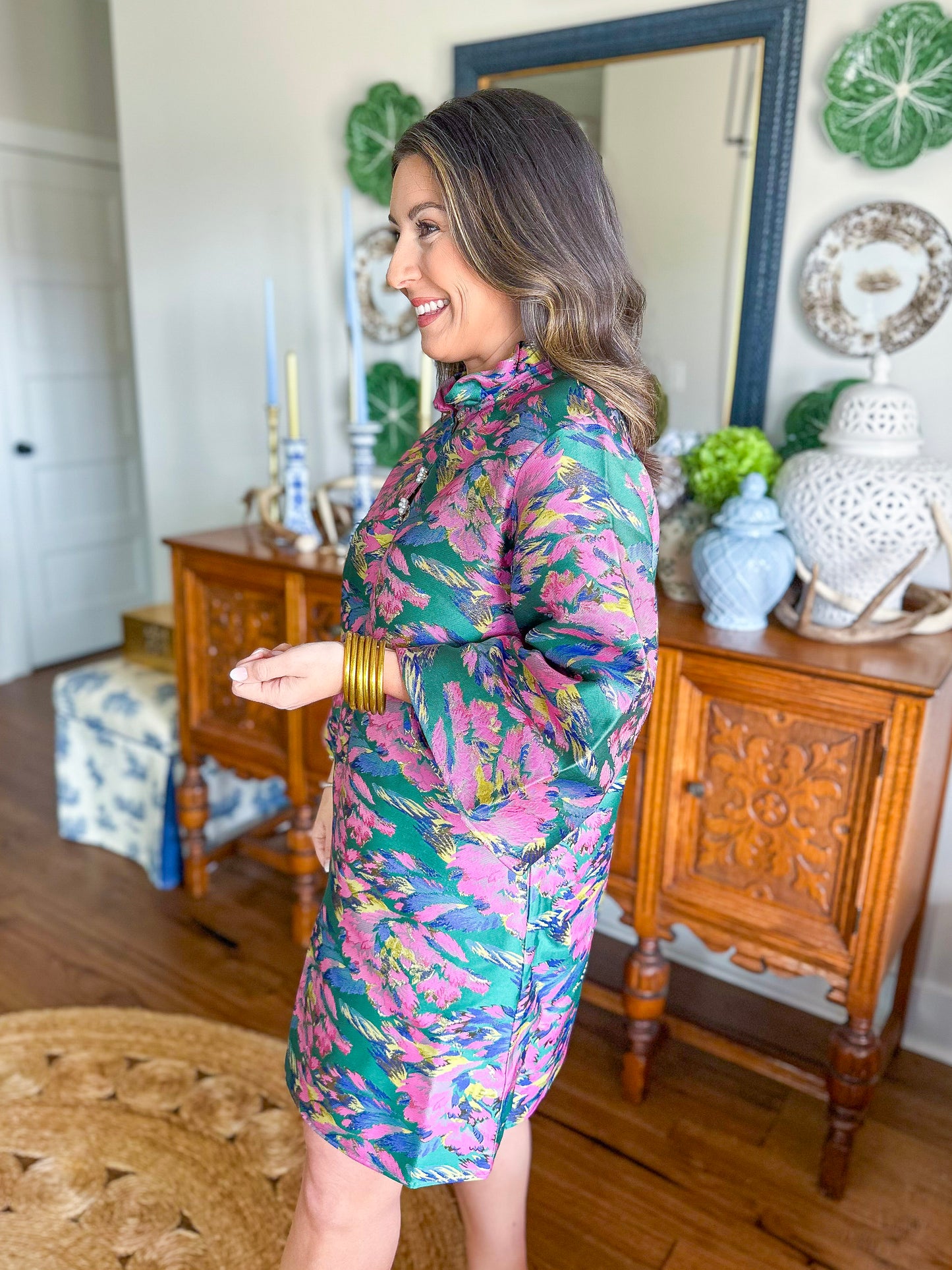 Brianna Cannon Caftan in Baroque Brush Strokes