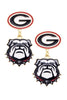 Georgia Bulldogs Enamel Drop Earrings
