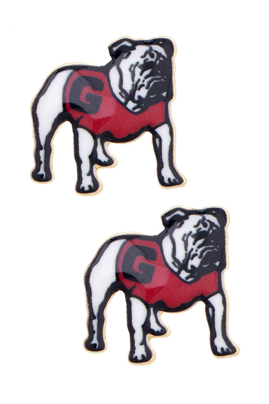 Georgia Bulldogs Enamel Icon Stud Earrings