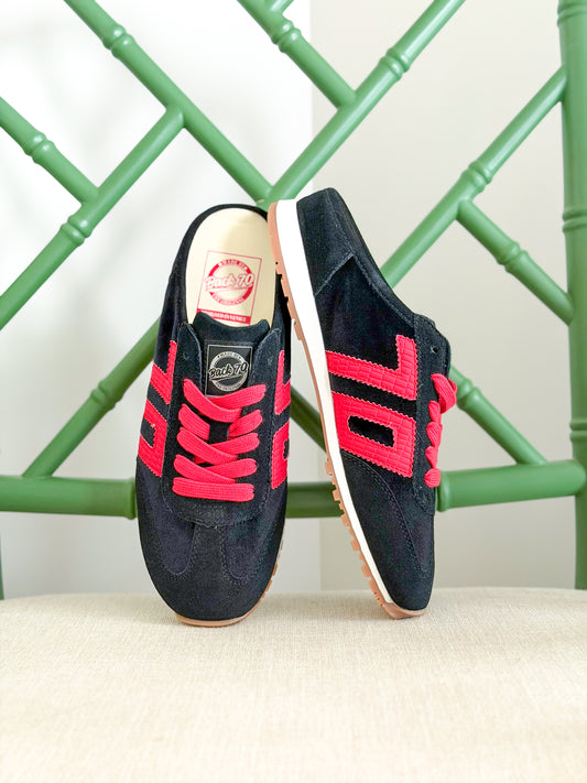 Back 70 | Venice Slide in Velvet Black & Red