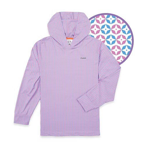Caddie | Haze Performance Hoodie in Pink & Blue