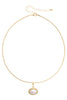 Pearl Cabochon Skinny Collar Necklace in Ivory