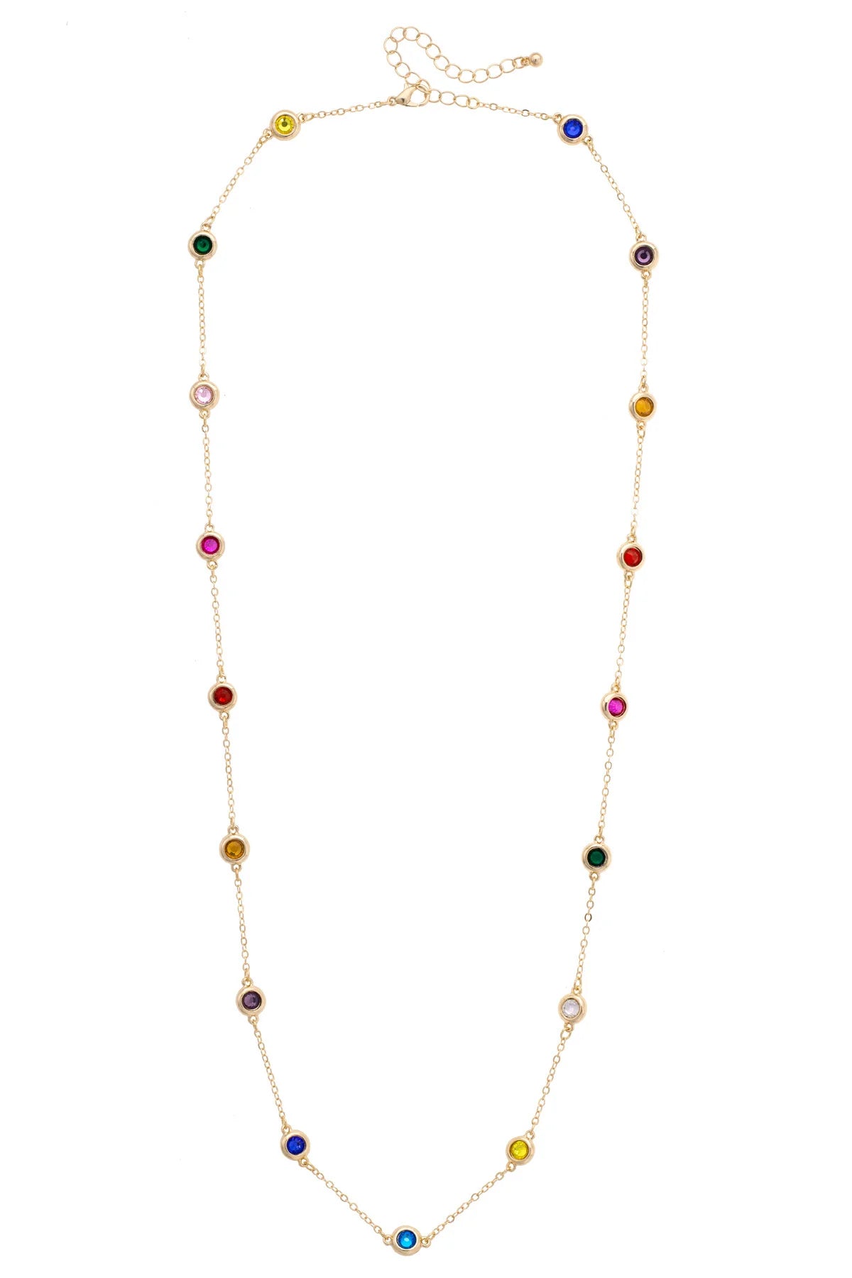Martin Rainbow Bezel Necklace in Multi