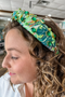 Brianna Cannon Birds of Paradise Headband with Green Crystals