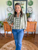 Olive Grove Stripe Blouse