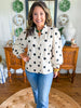 The Penelope Poka Dot Top in Cream