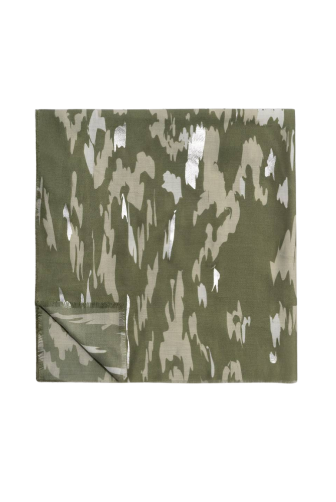 Katie Loxton | Printed Foil Scarf in Olive