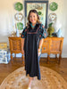 Desert Bloom Maxi Dress in Black