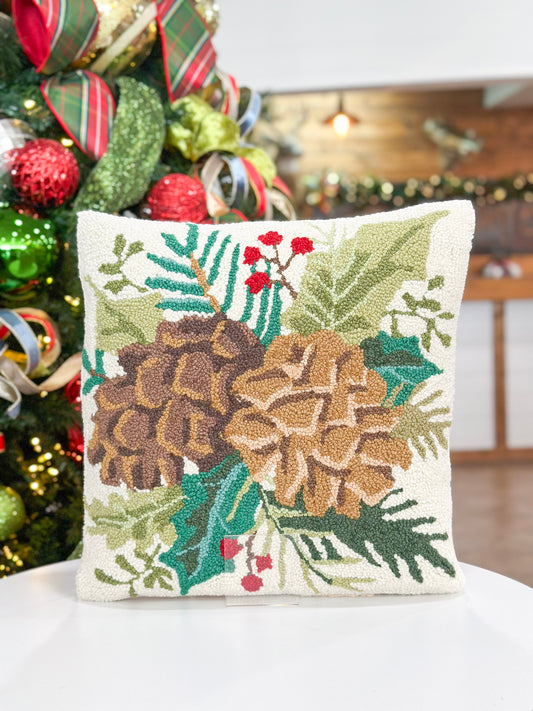 Pinecone Wreath Hook Pillow