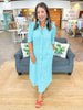Adrienne Nina Dress in Aqua Gingham