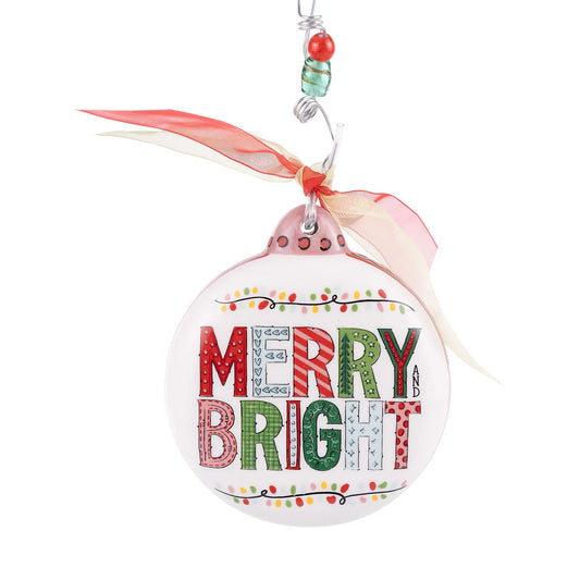 Colorful Merry and Bright Puff Ornament