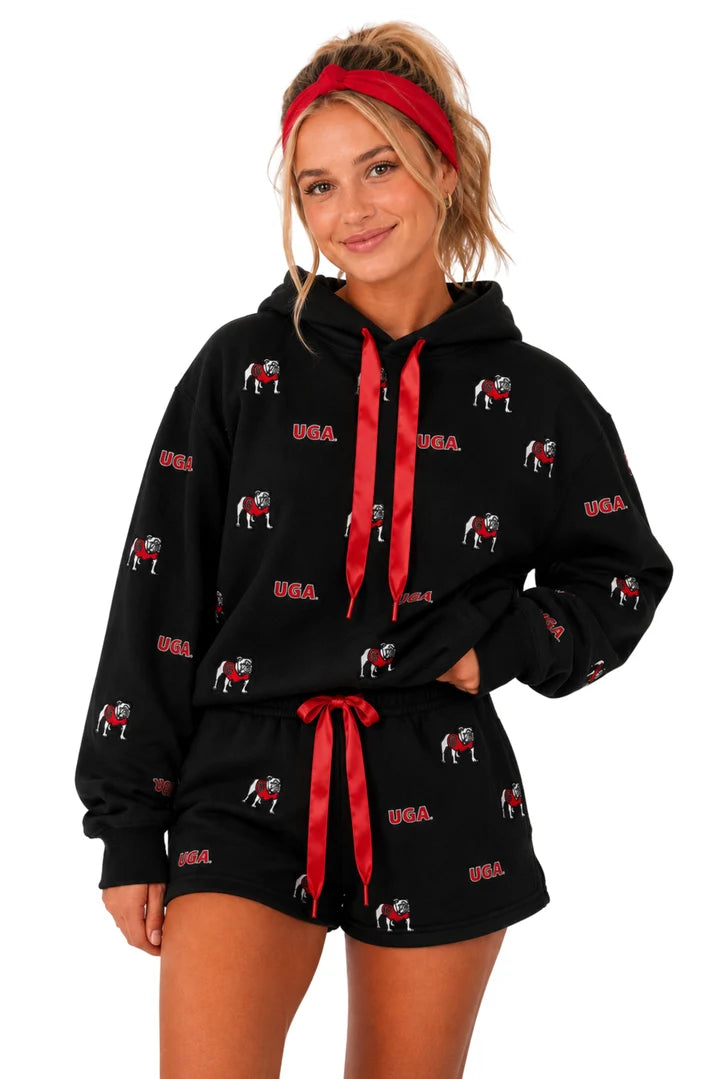 Brianna Cannon | Georgia Embroidered Fleece Hoodie