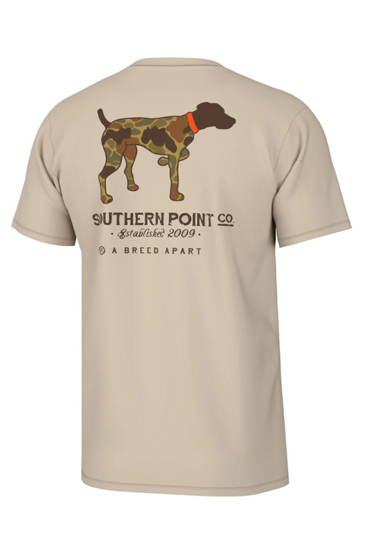 Southern Point VINTAGE CAMO GREYTON SHORT SLEEVE TEE in Sandstone