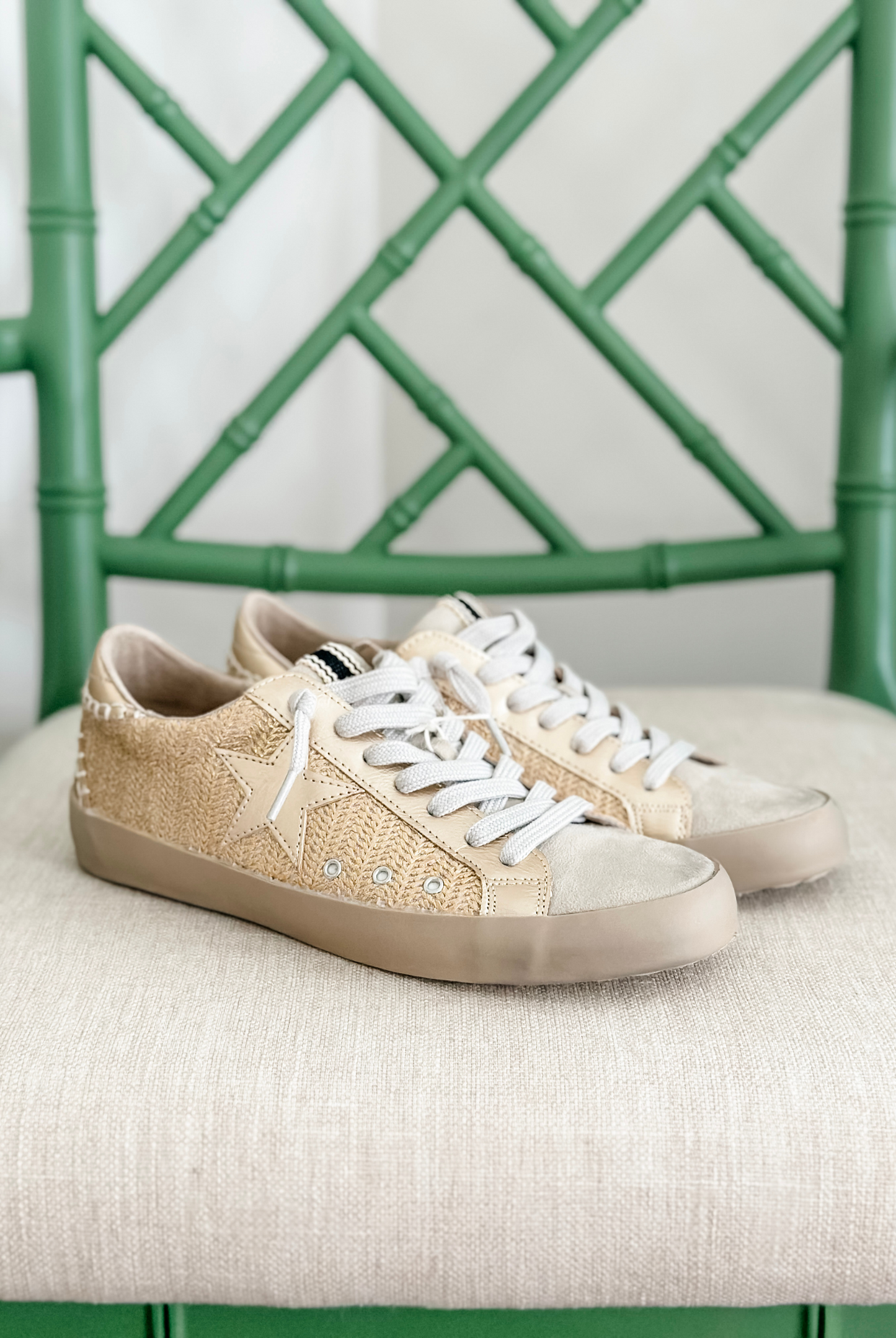 Paula Sneakers in Gold Woven