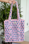 Blue Blossom Quilted Tote Bag