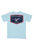 Hunt To Harvest Badge T-Shirt in Columbia Blue