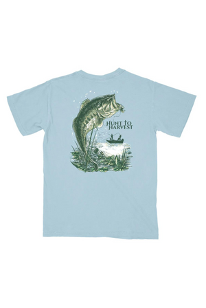 Hunt To Harvest Rippin Lips T-Shirt in Columbia Blue