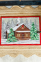 Holiday Cabin in the Woods Hook Rug