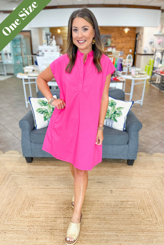 Caryn Lawn Seaside Dress in Pink