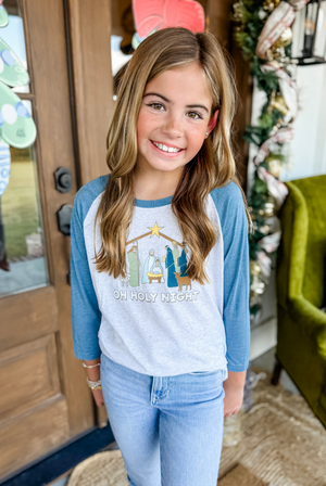 Kids Oh Holy Night Raglan T-Shirt