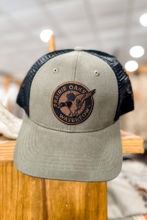Prairie Oaks Green Patch Logo Trucker Hat