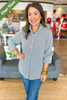 Caryn Lawn Kimberly Top Forest Stripe