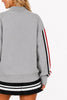 Brianna Cannon | Georgia Mock Neck Sequin Stripe Sweatshirt