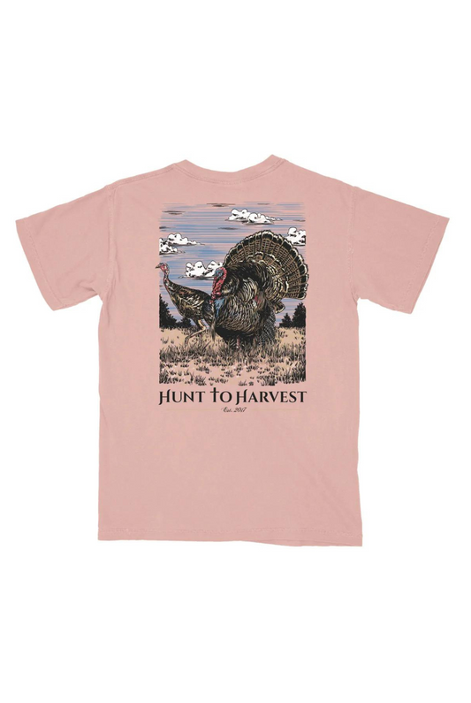 Hunt To Harvest Full Strut T-Shirt in Peach