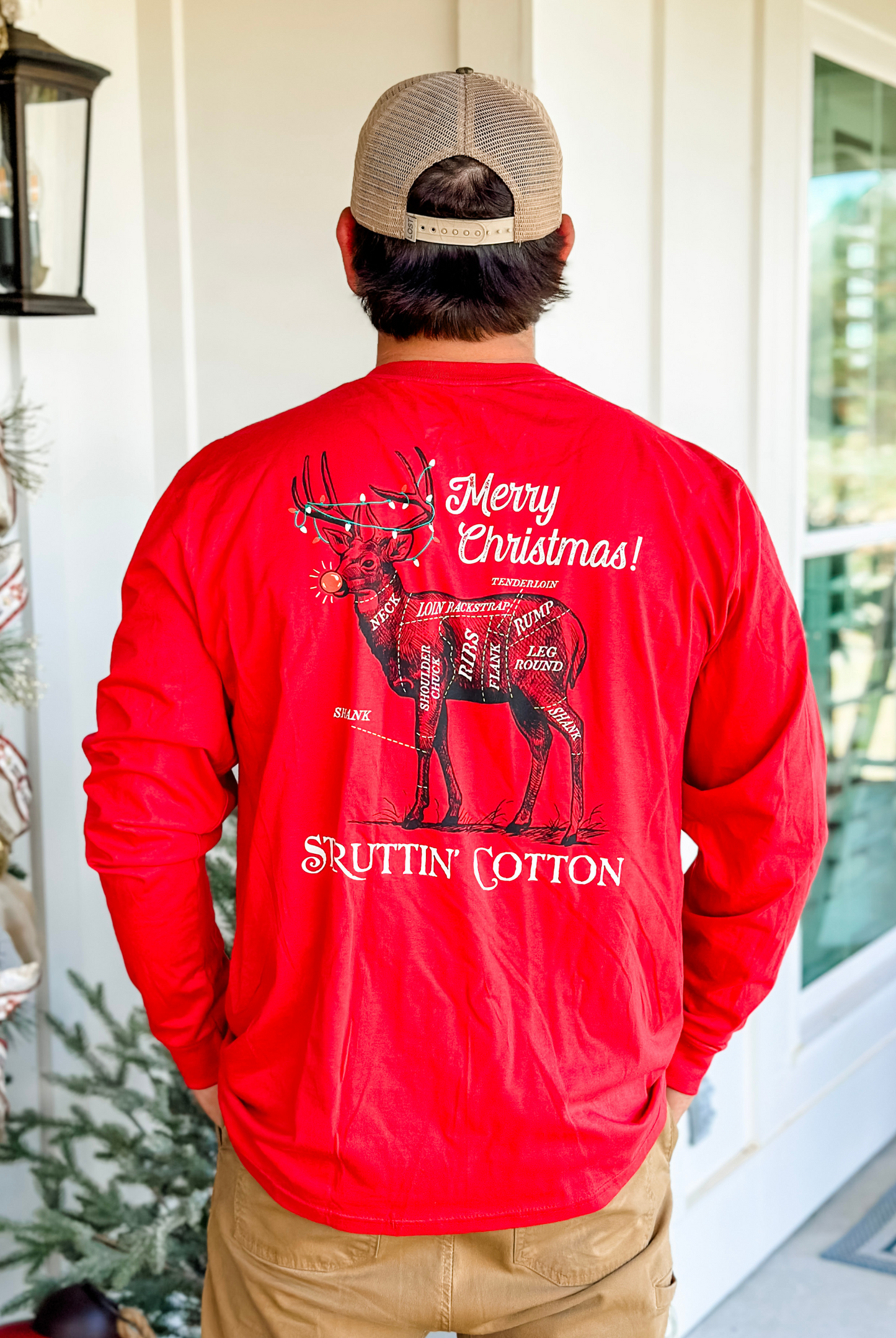 Struttin Cotton Butcher's Christmas Long Sleeve T-Shirt