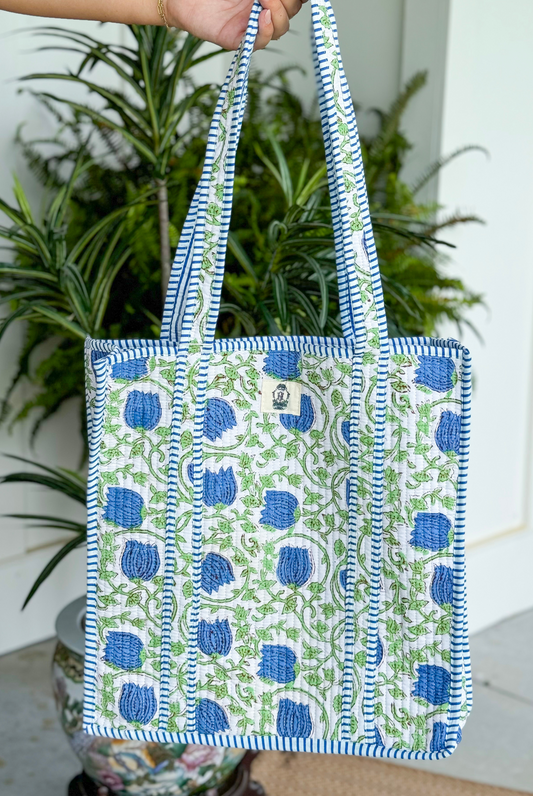 Blue Ivy Quilted Tote Bag