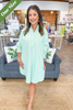 Caryn Lawn Kimberly Opposite Stripe Dress in Green Gingham