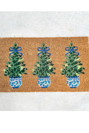 Fancy & Festive Tree Door Mat