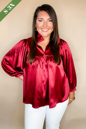 Adrienne Morgan Top in Wine