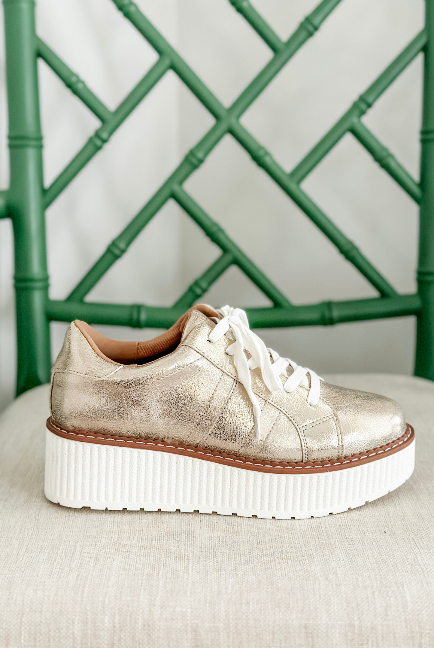 Yellowbox Marcell Platform Sneakers in Light Gold