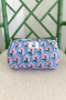 Medium Pink Blossom Quilted Cosmetic Bag