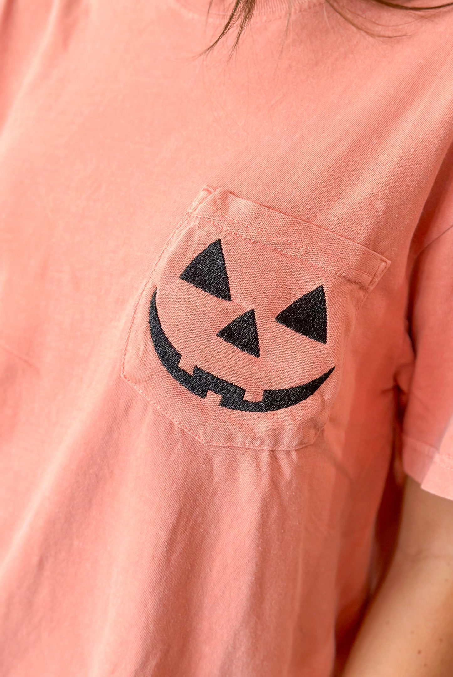 Embroidered Pumpkin T-Shirt