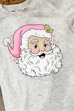 Kids Santa with Pink Hat T-Shirt